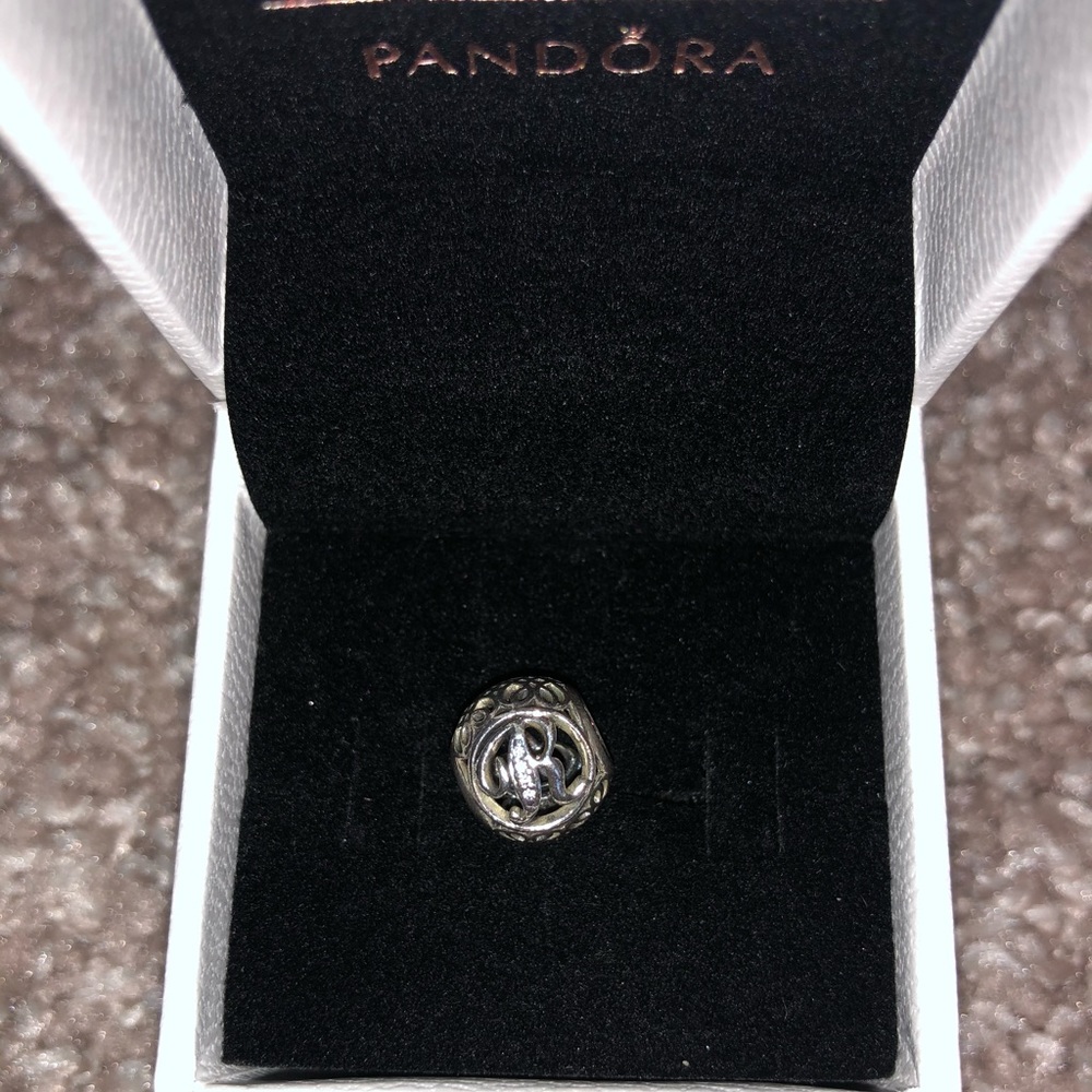 Pandora R button charm